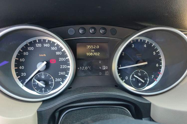 Used Mercedes-Benz R-Class 2011 R 300 L Business Model Odometer Close Up
