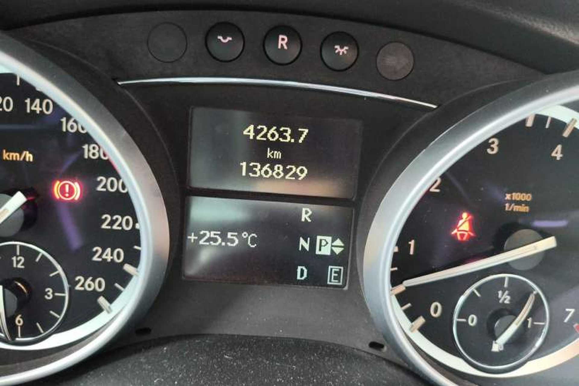 Used Mercedes-Benz R-Class 2011 R 300 L Business Model Odometer Close Up