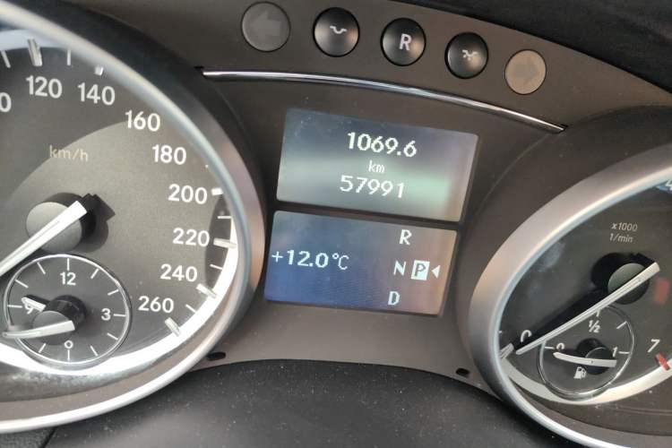 Used Mercedes-Benz R-Class 2014 R 320 4MATIC Business Model Odometer Close Up