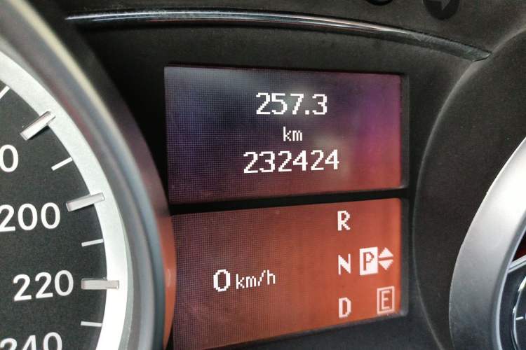 Used Mercedes-Benz R-Class 2015 R 320 4MATIC Luxury Model Odometer Close Up
