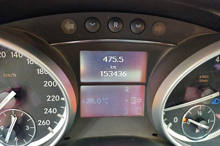 Used Mercedes-Benz R-Class 2015 R 320 4MATIC Luxury Model Odometer Close Up