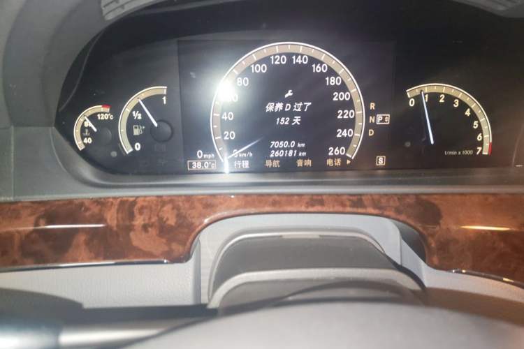 Used Mercedes-Benz S-Class 2008 S 350 L 4MATIC Odometer Close Up