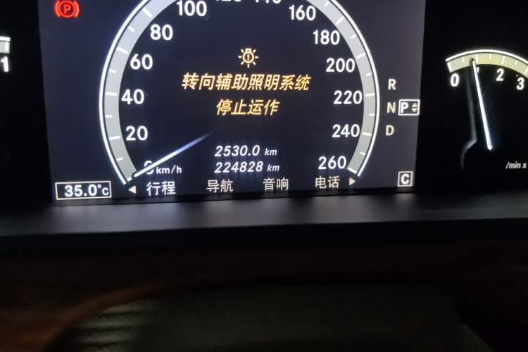 Used Mercedes-Benz S-Class 2008 S 300 L Business Model Odometer Close Up