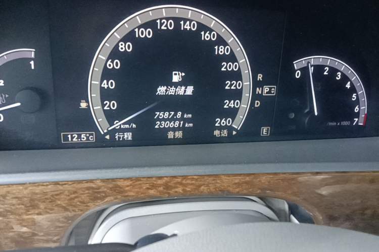 Used Mercedes-Benz S-Class 2010 S 300 L Business Model Odometer Close Up