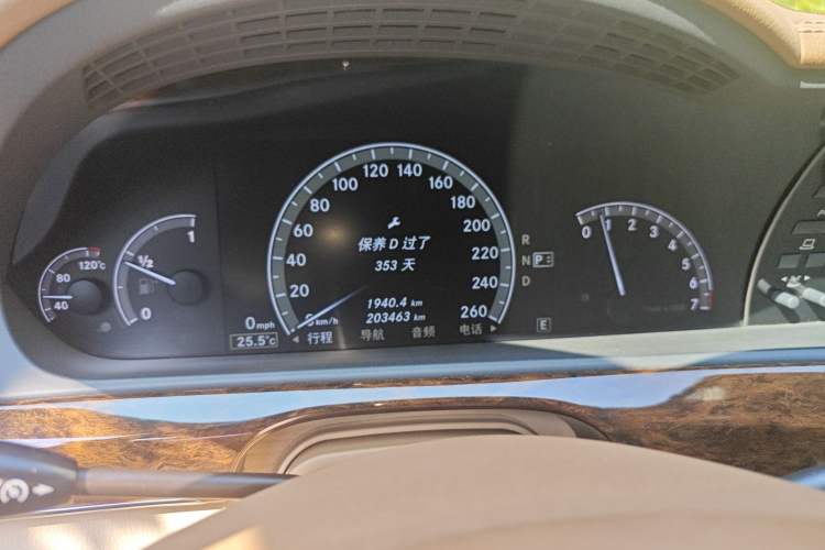 Used Mercedes-Benz S-Class 2010 S 300 L Luxury Model Odometer Close Up