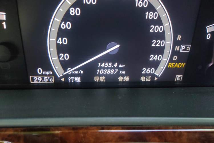 Used Mercedes-Benz S-Class 2010 S 400 L HYBRID Odometer Close Up
