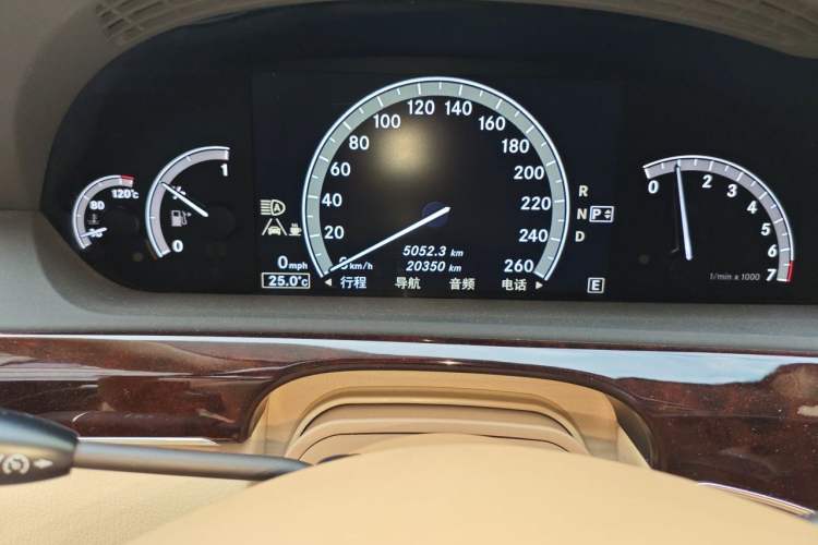 Used Mercedes-Benz S-Class 2010 S 300 L Luxury Model Odometer Close Up
