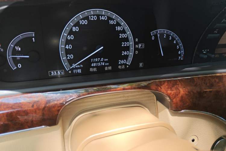Used Mercedes-Benz S-Class 2010 S 350 L Luxury Model Odometer Close Up