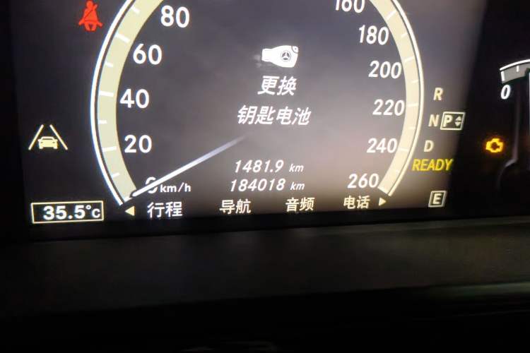 Used Mercedes-Benz S-Class 2010 S 400 L HYBRID Odometer Close Up