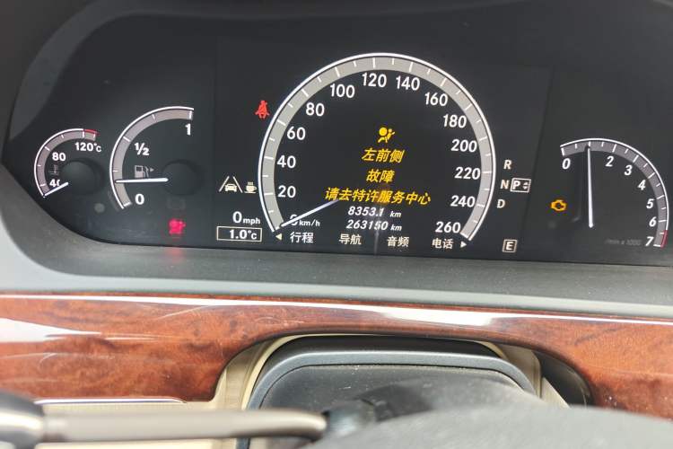 Used Mercedes-Benz S-Class 2011 S 350 L CGI 4MATIC Odometer Close Up