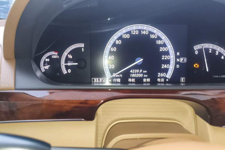 Used Mercedes-Benz S-Class 2011 S 350 L CGI 4MATIC Odometer Close Up