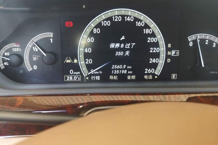 Used Mercedes-Benz S-Class 2011 S 350 L CGI 4MATIC Odometer Close Up