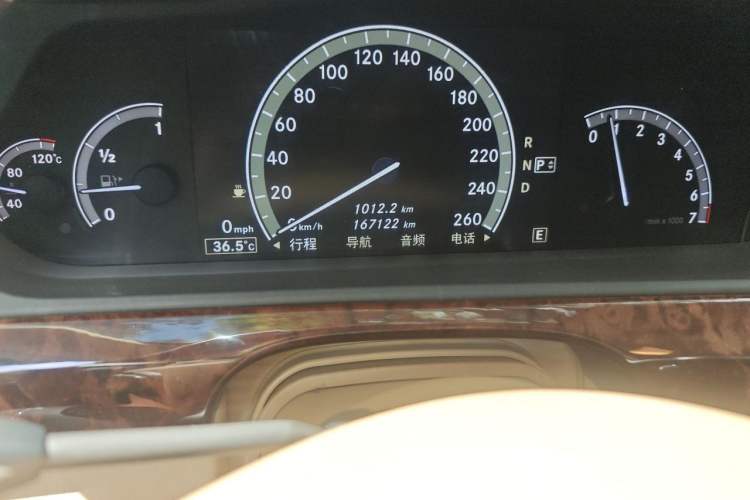 Used Mercedes-Benz S-Class 2011 S 350 L CGI 4MATIC Odometer Close Up
