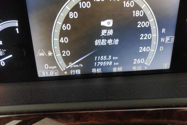 Used Mercedes-Benz S-Class 2011 S 500 L CGI 4MATIC Odometer Close Up