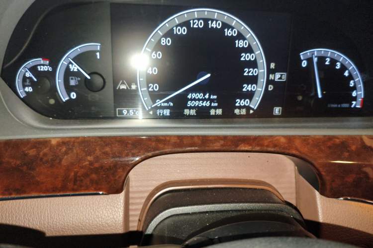 Used Mercedes-Benz S-Class 2011 S 350 L CGI Odometer Close Up