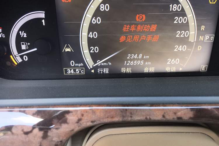 Used Mercedes-Benz S-Class 2012 S 400 L HYBRID Grand Edition Odometer Close Up