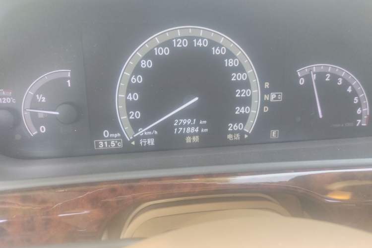 Used Mercedes-Benz S-Class 2012 S 300 L Business-Class Grand Edition Odometer Close Up