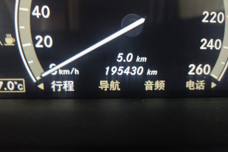 Used Mercedes-Benz S-Class  Odometer Close Up