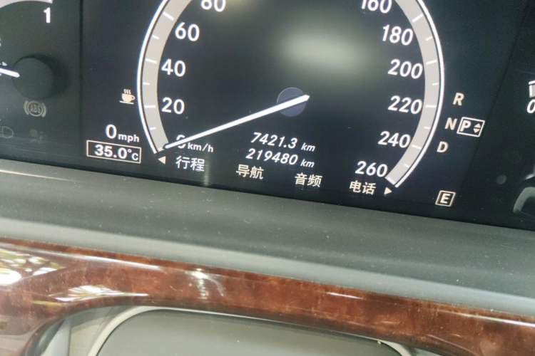 Used Mercedes-Benz S-Class 2012 S 300 L Luxury Grand Edition Odometer Close Up