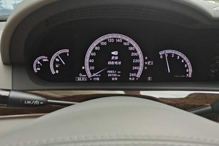 Used Mercedes-Benz S-Class 2012 S 300 L Business-Class Grand Edition Odometer Close Up