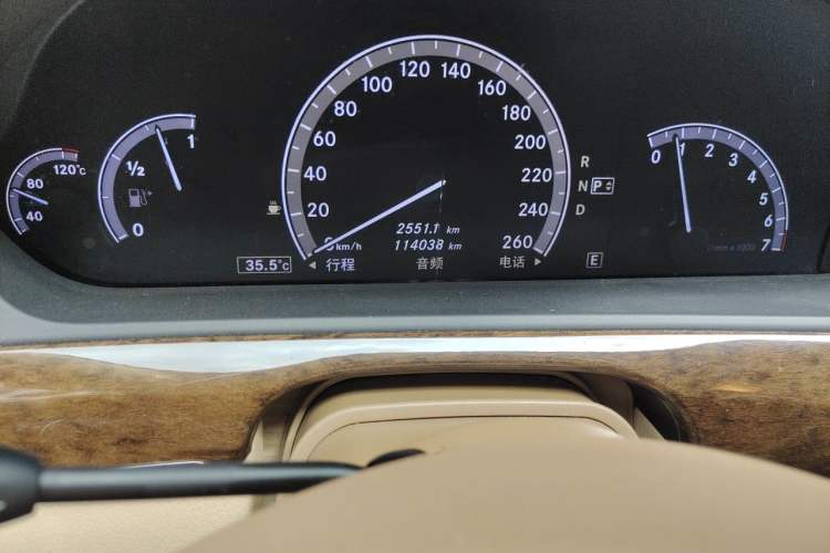 Used Mercedes-Benz S-Class 2012 S 300 L Business-Class Grand Edition Odometer Close Up