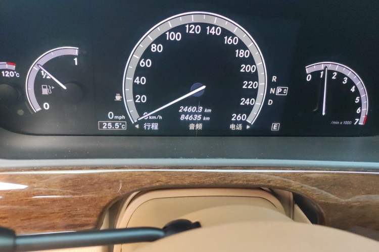 Used Mercedes-Benz S-Class 2012 S 300 L Business-Class Grand Edition Odometer Close Up