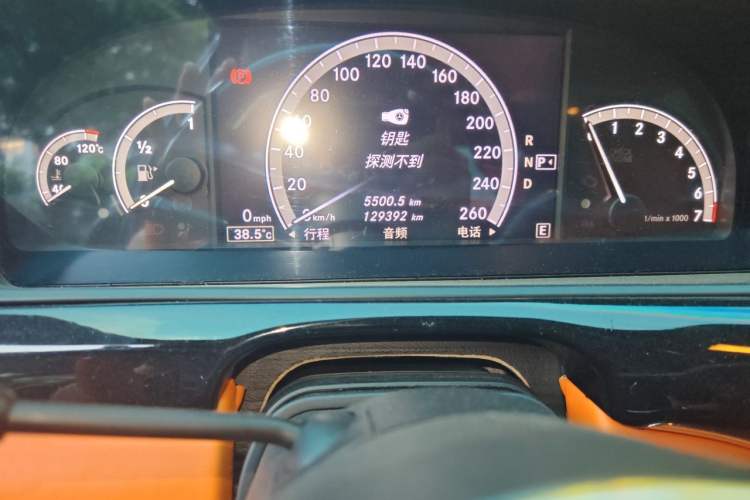 Used Mercedes-Benz S-Class  Odometer Close Up