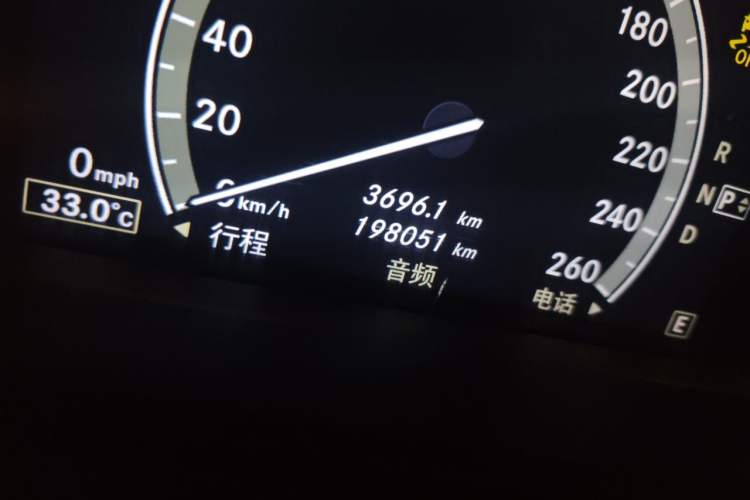 Used Mercedes-Benz S-Class 2012 S 300 L Business-Class Grand Edition Odometer Close Up