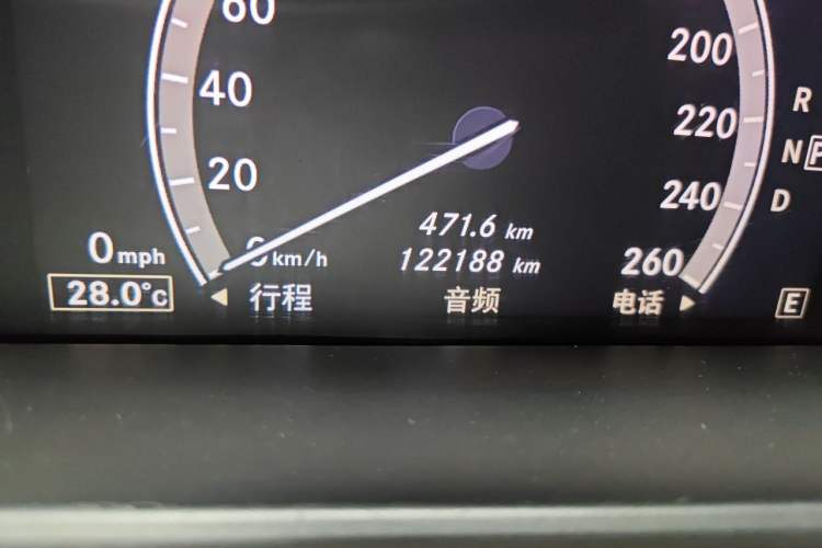 Used Mercedes-Benz S-Class 2012 S 300 L Business-Class Grand Edition Odometer Close Up