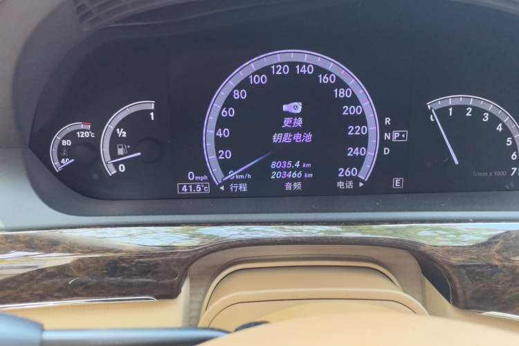 Used Mercedes-Benz S-Class 2012 S 300 L Business-Class Grand Edition Odometer Close Up