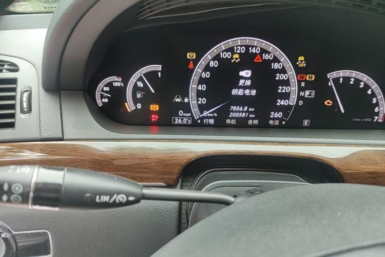Used Mercedes-Benz S-Class 2012 S 300 L Prestige Grand Edition Odometer Close Up