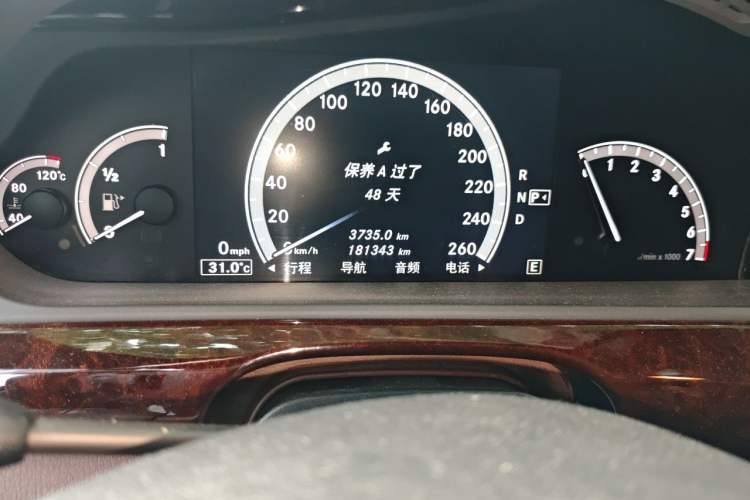 Used Mercedes-Benz S-Class 2012 S 350 L Grand Edition Odometer Close Up