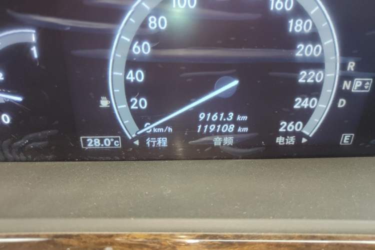 Used Mercedes-Benz S-Class 2012 S 300 L Business-Class Grand Edition Odometer Close Up