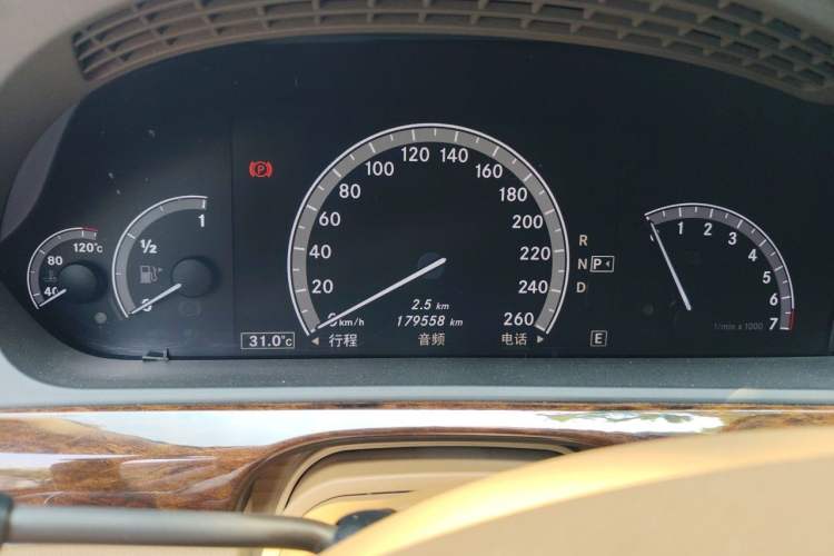 Used Mercedes-Benz S-Class 2012 S 300 L Business-Class Grand Edition Odometer Close Up