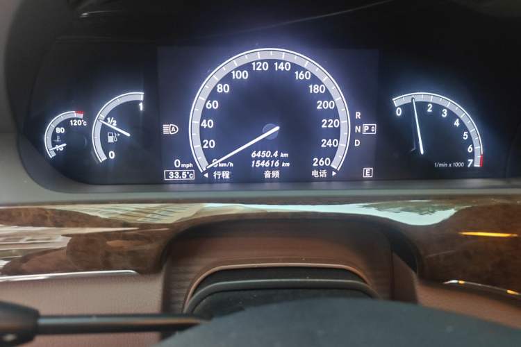 Used Mercedes-Benz S-Class 2012 S 300 L Business Standard Model Odometer Close Up