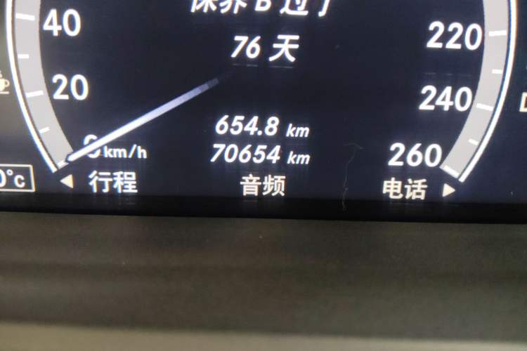 Used Mercedes-Benz S-Class 2012 S 300 L Business-Class Grand Edition Odometer Close Up