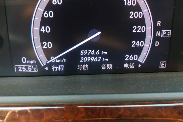 Used Mercedes-Benz S-Class 2012 S 300 L Luxury Grand Edition Odometer Close Up