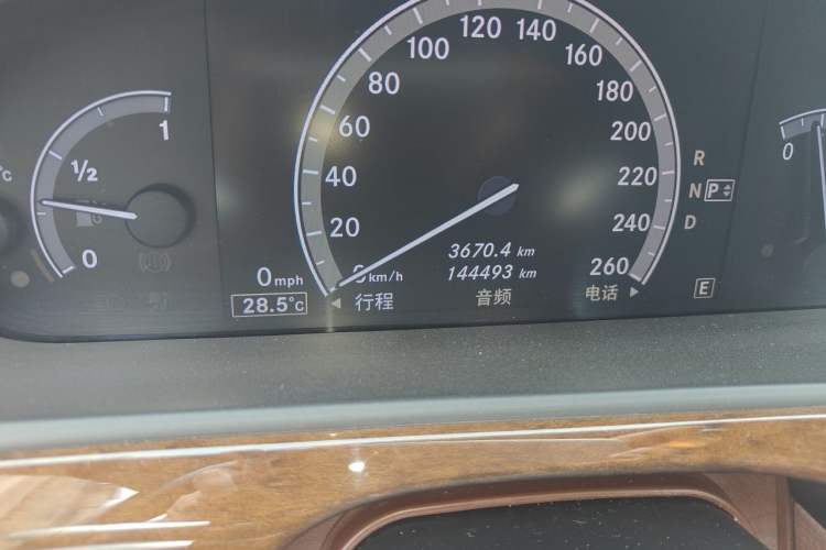 Used Mercedes-Benz S-Class 2012 S 300 L Business-Class Grand Edition Odometer Close Up