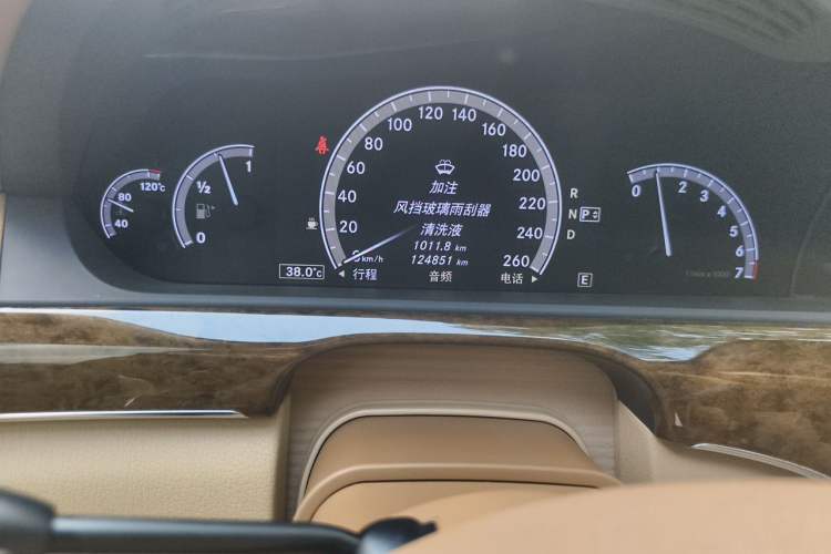 Used Mercedes-Benz S-Class 2012 S 300 L Business-Class Grand Edition Odometer Close Up