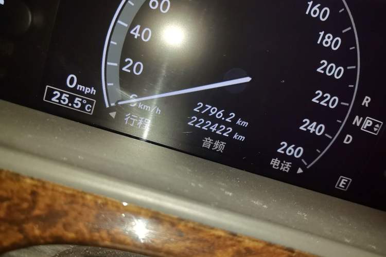 Used Mercedes-Benz S-Class 2012 S 300 L Business-Class Grand Edition Odometer Close Up