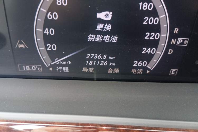 Used Mercedes-Benz S-Class 2012 S 300 L Luxury Grand Edition Odometer Close Up