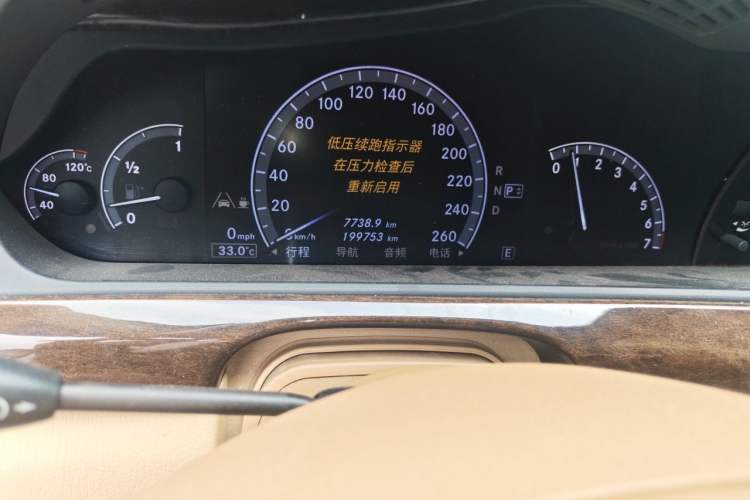 Used Mercedes-Benz S-Class 2012 S 300 L Business-Class Grand Edition Odometer Close Up