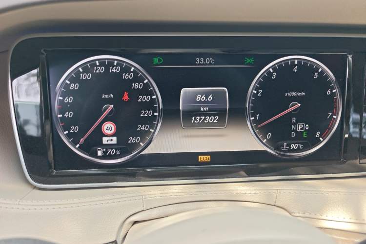 Used Mercedes-Benz S-Class 2014 S 400 L Prestige Edition Odometer Close Up