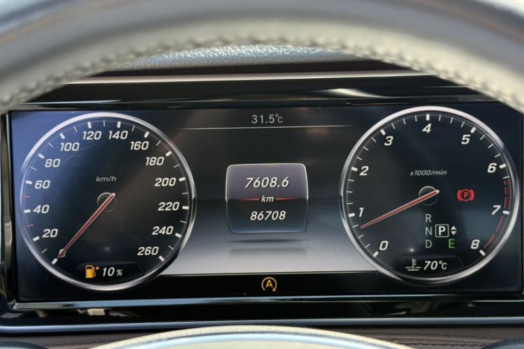 Used Mercedes-Benz S-Class 2014 S 320 L Business Model Odometer Close Up