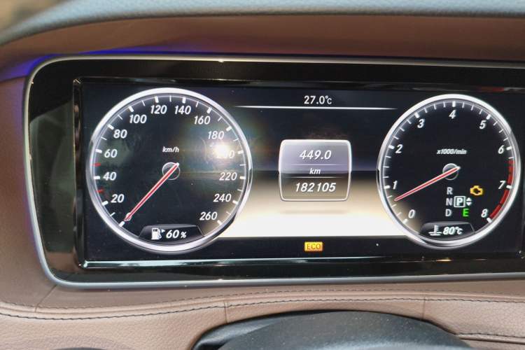 Used Mercedes-Benz S-Class 2014 S 400 L Prestige Edition Odometer Close Up