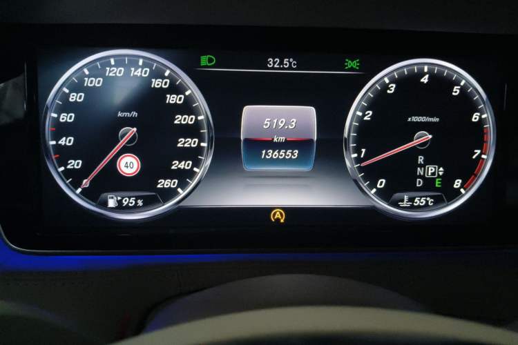 Used Mercedes-Benz S-Class 2014 S 320 L Luxury Model Odometer Close Up