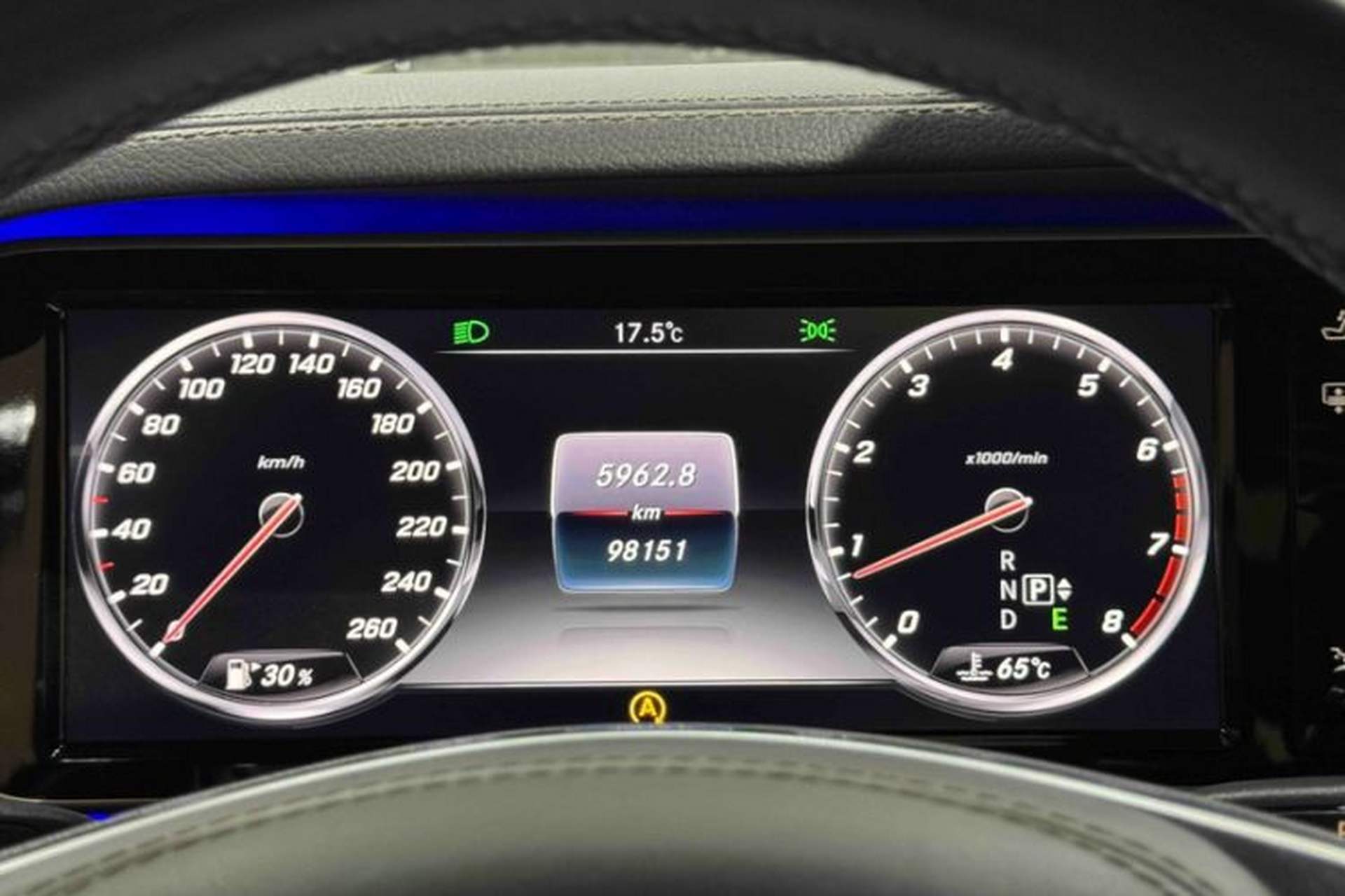 Used Mercedes-Benz S-Class 2014 S 320 L Business Model Odometer Close Up