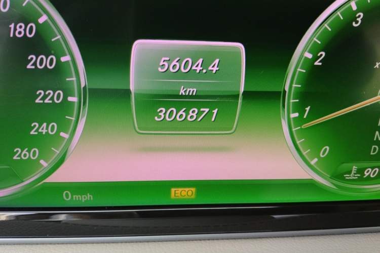 Used Mercedes-Benz S-Class 2014 S 500 L 4MATIC Odometer Close Up