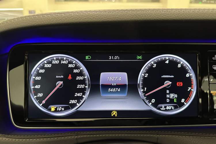 Used Mercedes-Benz S-Class 2016 S 320 L Luxury Model Odometer Close Up