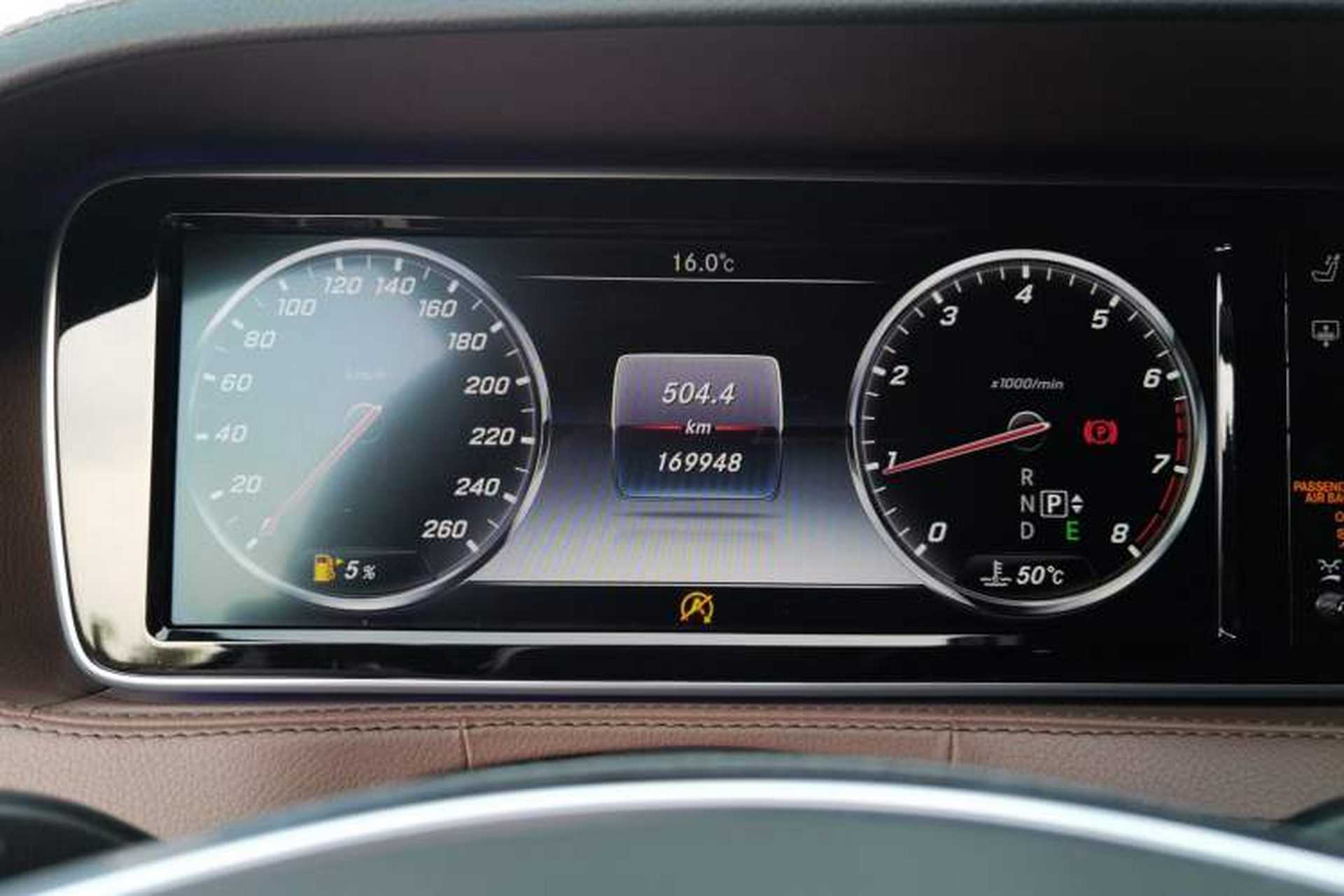 Used Mercedes-Benz S-Class 2016 S 320 L Business Model Odometer Close Up